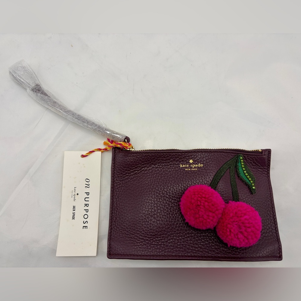 Kate Spade Cherry Leather Wristlet NWT